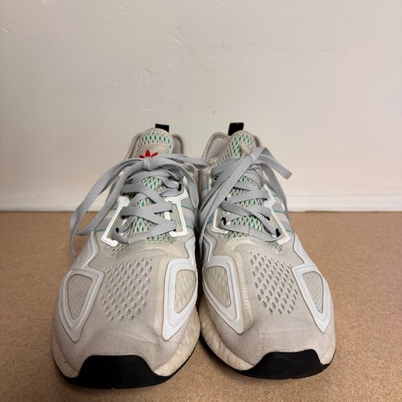 Adidas ZX 2K Boost Gray Hi-Res Green 2020 - Size 12.5 - Picture 3 of 6